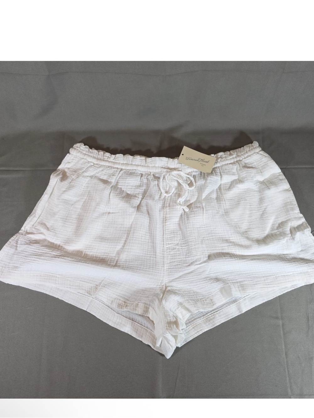 Target White Gauze Drawstring Athletic Shorts